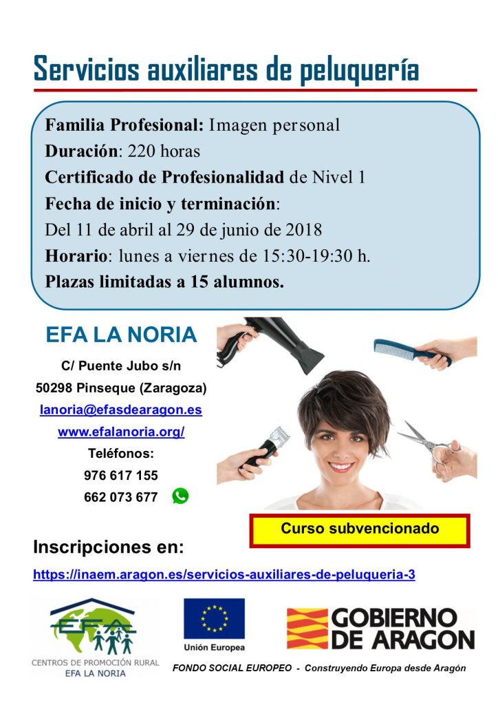 cartel la noria peluqueria
